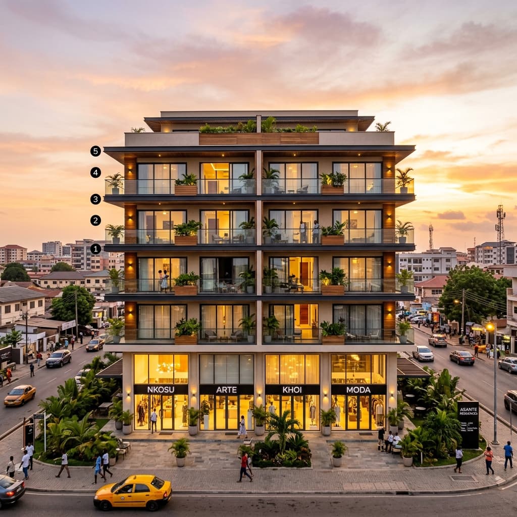 High-end mixed use development property in Africa